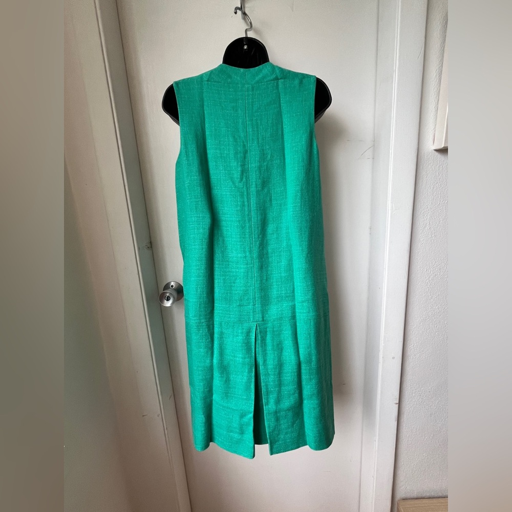 Balenciaga Green Sheath Mini Dress V-Neck Sleeveless size M - Picture 11 of 15
